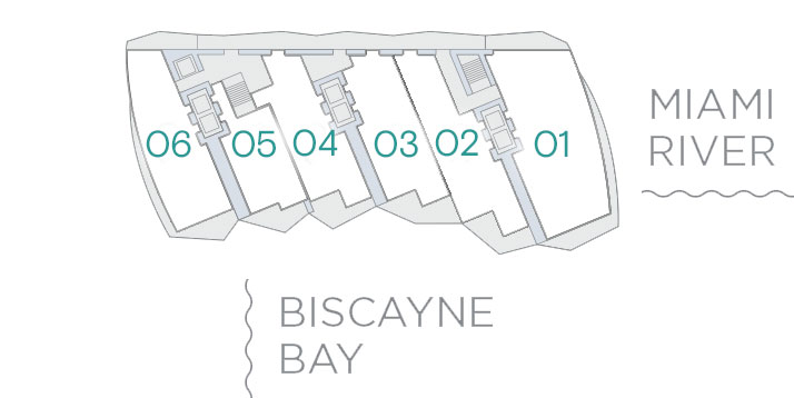 Floor map of Baccarat Residences Miami