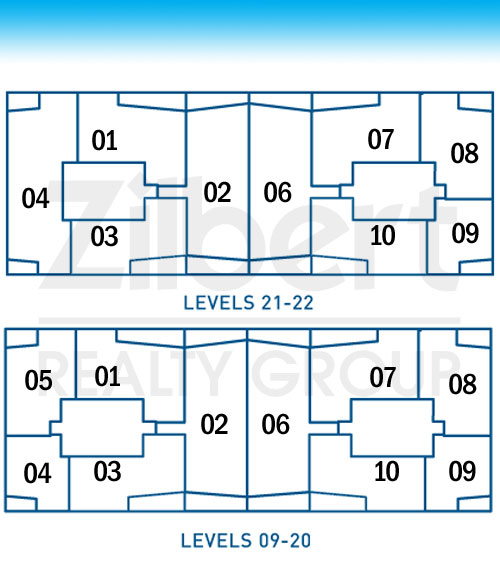 Floor map of Carillon Hotel and Residences North Tower