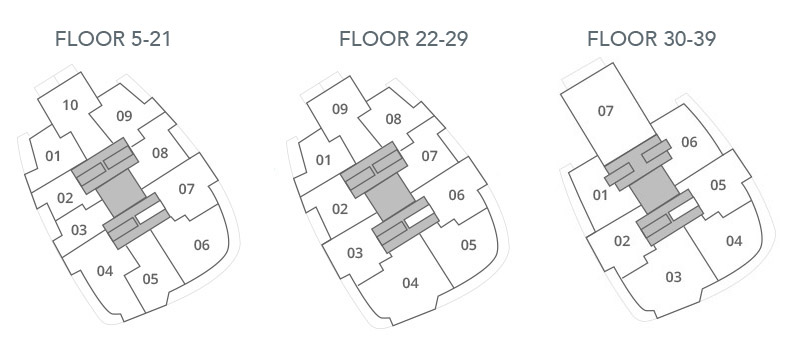Floor map of Continuum South Tower