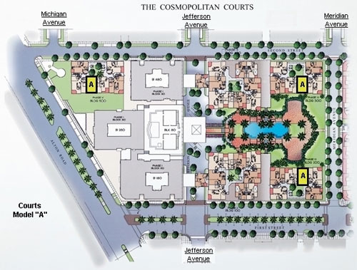 Floor map of Cosmopolitan Courts