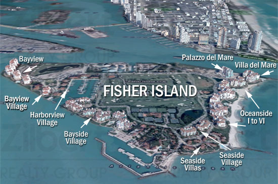Floor map of Fisher Island