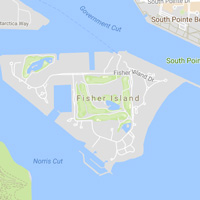 Aerial photo of Fisher Island