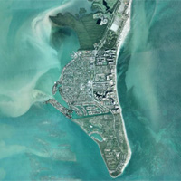 Aerial photo of Key Biscayne