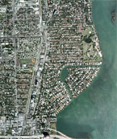 Aerial photo of Miami Bayside