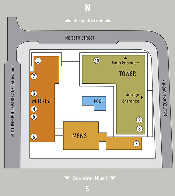Floor map of Two Midtown Mews