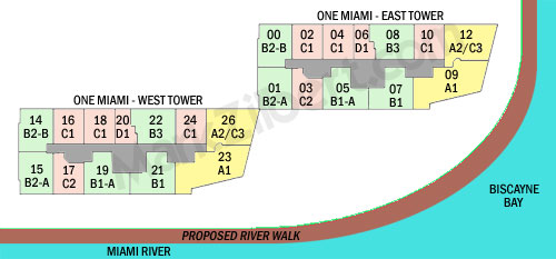 Floor map of One Miami