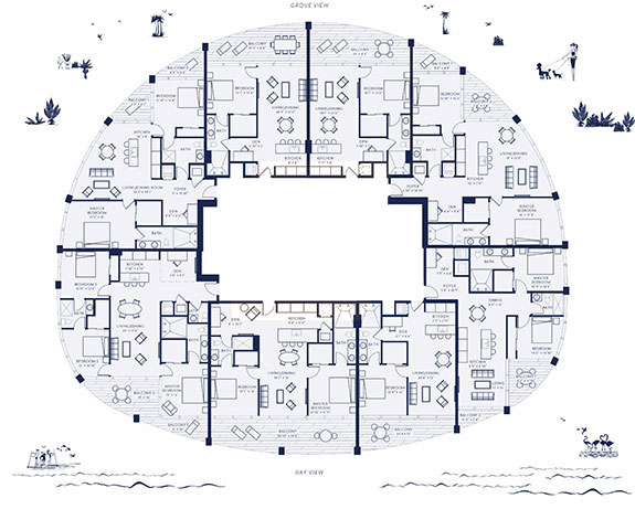 Floor map of Park Grove Club Residences