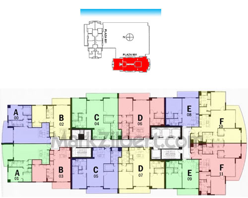 Floor map of Plaza on Brickell - 951 Tower