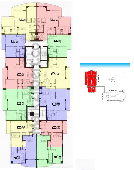 Floor map of Plaza on Brickell - 950 Tower
