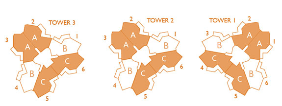 Floor map of St. Tropez East - Tower 1