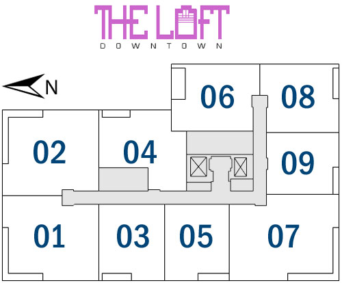 Floor map of Loft Downtown I