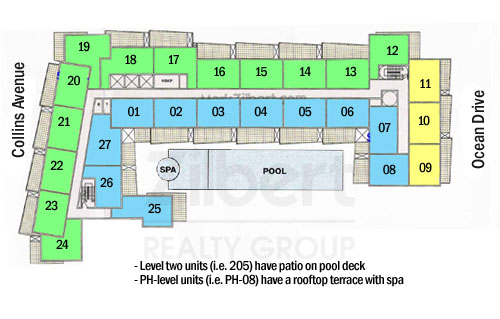 Floor map of Z Ocean Hotel